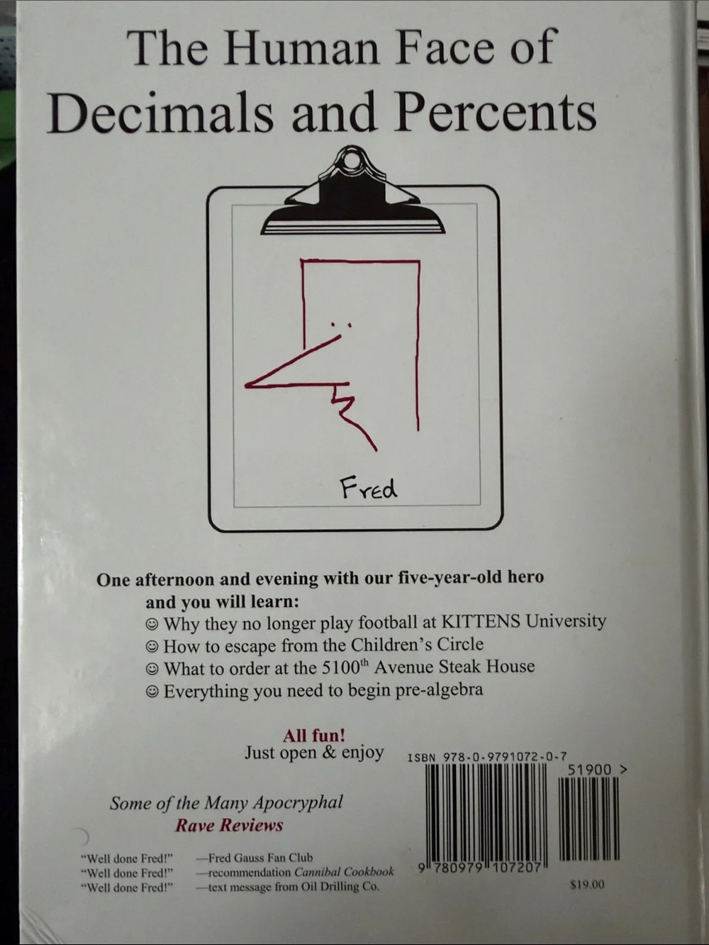 Decimals and Percents Book - White with Maroon Accents